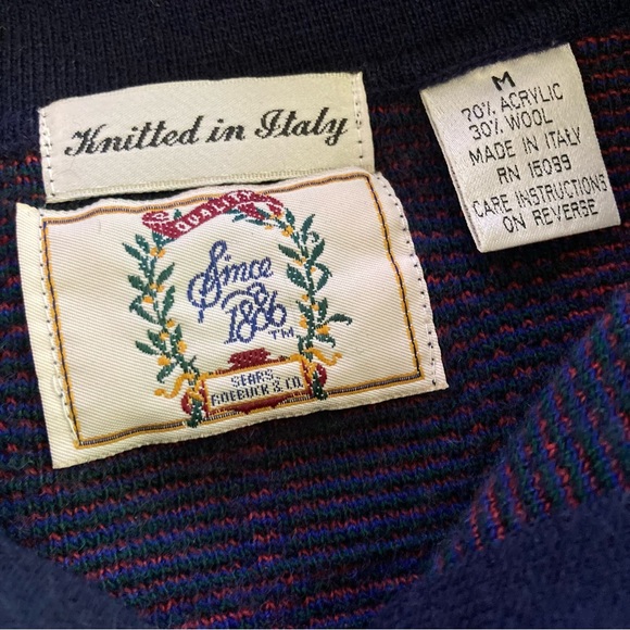 Vintage Plaid Wool Blend Grandpa Sweater - Picture 6 of 10